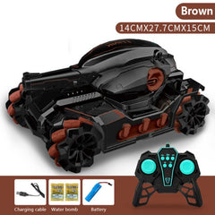 Cool High Speed Water Pellet Shooting RC Water Tank Car with All Terrain Capability - Remote and Gesture Controlled