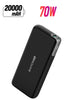 20000 mAh PD Pioneer 20000mAh 70W 3-Port Power Bank - Black