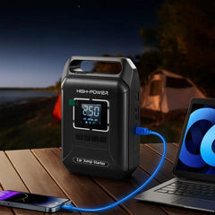 Premium 4-in-1 1600A Car Jump Starter & 150 PSI Smart Air Compressor with Digital LCD Display, Dual USB, Type-C Fast Charging & LED Emergency Light