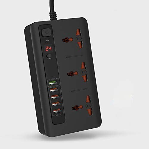 Smart Power Socket Extension Strip with 5 USB Fast Charging Ports and 3 Universal Power Sockets - 2