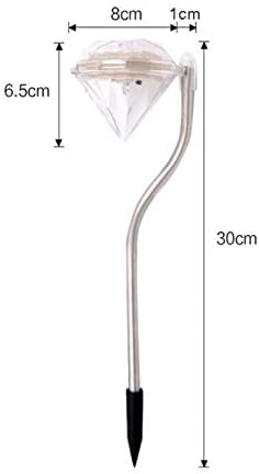 Pack of 4 LED Color Changing Solar Power Diamond Shaped Garden light.