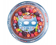 Pyrex Round Dishes Set of 2 PCS (2.1 L+ 1.4 Ltr)