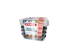 طقم بايركس 4 قطع أطباق 1.5 لتر (22 × 17 × 6 سم)