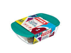 Pyrex Set of 2 Rectangular Storage Dishes with Lid (1.2L + 2.5L)
