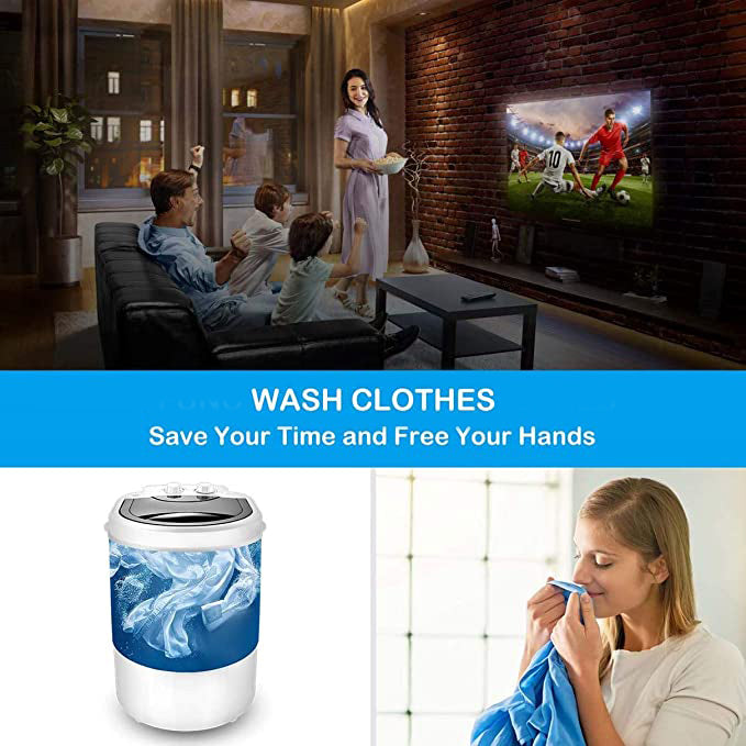 Mini Portable Washing Machine with Low Noise and Intelligent Wash Cycle 3 Kg Capacity