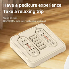 2-in-1 Intelligent Constant Temperature Foot Warmer & 360° Stereo Shoe Dryer with PTC Ceramic Rapid Heating, Wraparound Hot-Air Outlet, Reflexology Footboard & Constant Oxygen Humidity Heating for Winter Home & Office Use