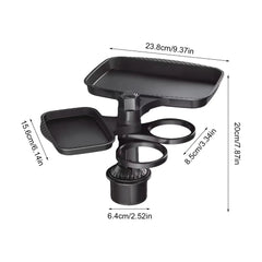 Rotating Multi-Purpose Car Dual Cup Holder & Dual Trays