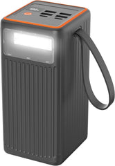 Porodo 60000mAh High Capacity Power Bank 65W PD Fast Charging with 6 Ports USB-C & USB-A Multi-Device Smart Power Hub for Laptop & Mobile