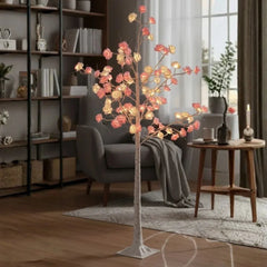 Decorative LED Blossom Flower Tree Lamp - 130 cm Height – Artificial Floral Indoor Lighting for Bedroom, Living Room & Home Corner Decor