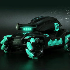 Cool High Speed Water Pellet Shooting RC Water Tank Car with All Terrain Capability - Remote and Gesture Controlled