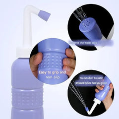 450ML Portable Manual Bidet Spray Bottle with Adjustable Water Pressure, Travel Toilet Washer, Handheld Personal Hygiene Cleaning Bottle for Home, Baby Care & Outdoor Use