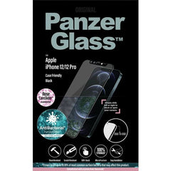 PanzerGlass Edge-to-Edge HD Screen Protector for Apple iPhone 12 and 12 Pro with CamSlider™, Antibacterial Coating, 9H Tempered Glass and Full-Adhesive Protection