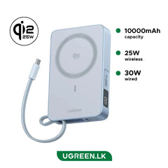 UGREEN 10000mAh 25W Qi2 Magflow Magnetic Wireless Power Bank – PB773 – 85956B – 1 Year Warranty