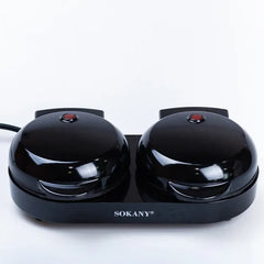 SOKANY 1100W Dual Shape Waffle Maker with Double-Sided Rapid Heating, Non-Stick Food Grade Coating, LED Indicator & Heart and Round Waffle Plates