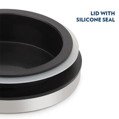 Borosil Classic Borosilicate Glass Storage Jar with Stainless Steel Lid, Microwave Oven & Freezer Safe Food Container