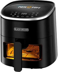 Black+Decker Aerofry Digital Air Fryer 1300W 4.2L with Viewing Window Rapid Hot Air Circulation AF4210-B5