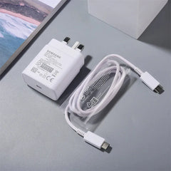 Samsung 45W USB-C Super Fast Charging Adapter (UK Plug) with USB-C to USB-C Cable (5A) 1.8M