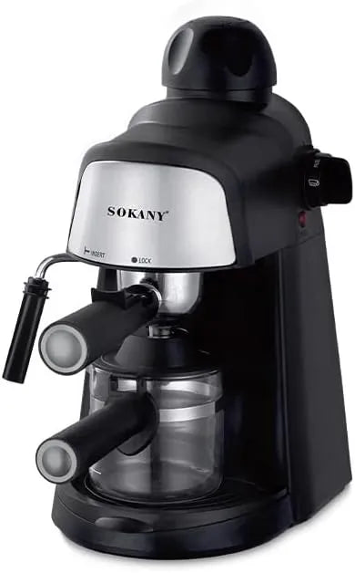 ماكينة صنع القهوة بالبخار والإسبريسو من سوكاني 800 واط مع صمام أمان (موديل SK-6810)