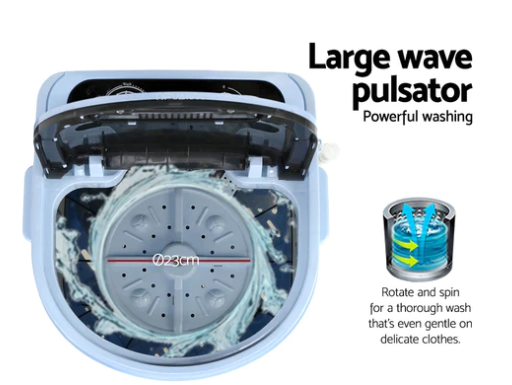 Mini Portable Washing Machine with Low Noise and Intelligent Wash Cycle 3 Kg Capacity