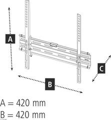 Hama FIX TV Wall Bracket, 1 Star, 400x400 - Black | 118104