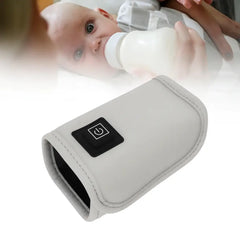 USB Powered Insulated Baby Bottle Warmer Cover with Adjustable Fit, Constant Heating and 3 Temperature Modes