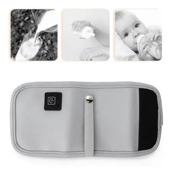 USB Powered Insulated Baby Bottle Warmer Cover with Adjustable Fit, Constant Heating and 3 Temperature Modes