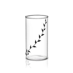 Borosil Vision Glasses Set of Six – 350 ml | Black Krip Elegant Scratch Resistant Microwave Safe Everyday Drinkware