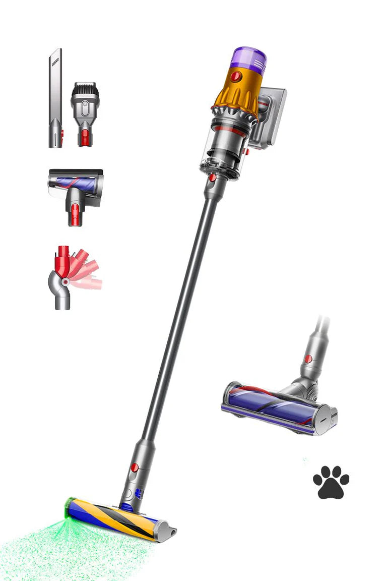 Dyson V12 Detect Slim Absolute Vacuum Cleaner Yellow/Nickel