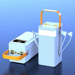 High Capacity Fast Charging Power Bank with Digital LED Display, Built-in Charging Cable & Portable Carry Handle - 160000mAh