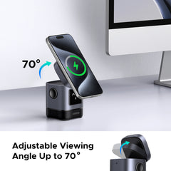 UGREEN Uno  2-in-1 Magnetic Wireless Charger 20w (Space Grey)