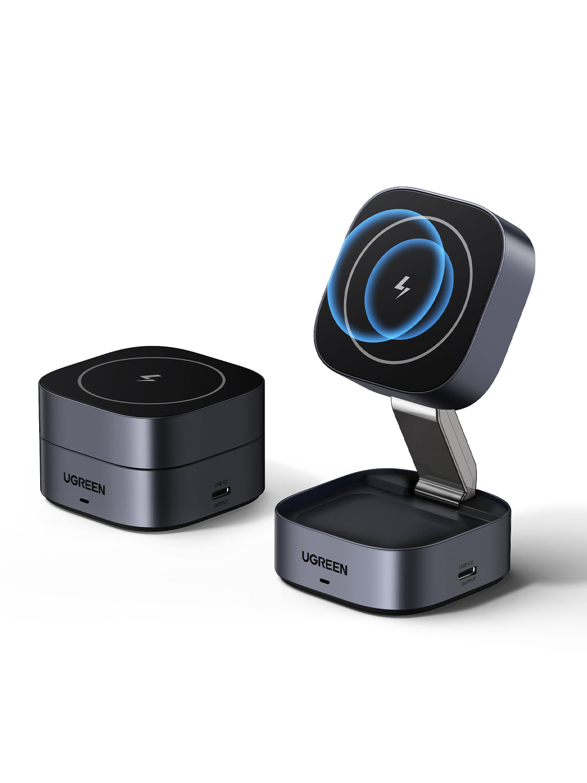 UGREEN 2-in-1 Magnetic Wireless Charger35278 7.5W - Space Grey