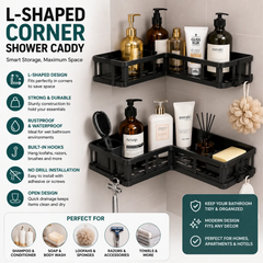 2-Tier Corner Shower Caddy Stainless Steel Bathroom Shelf for Bathroom Kitchen and Home Use
