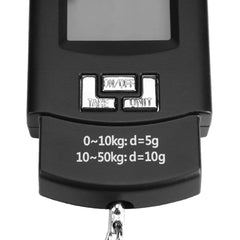 50Kg Digital Hanging Luggage Scale with Backlit LCD Display, High Precision Sensor, Tare Function, Temperature Display, Auto Shut-Off & Multi-Unit Electronic Hanging Weight Scale