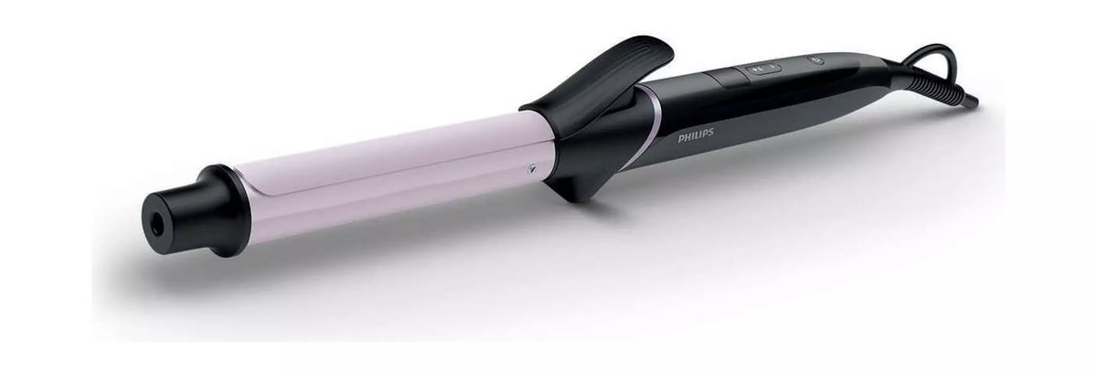 Philips StyleCare Hair Curler with Tourmaline Ceramic Coating, 8 Digital Heat Settings, 25mm Medium Barrel, BHB864/03 - Black/White