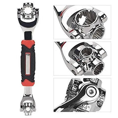 48-in-1 Multifunction Universal Wrench with 360° Rotating Head, Adjustable Socket Spanner Tool, High Torque Steel Ratchet Wrench for Home, Car Repair & Workshop Use