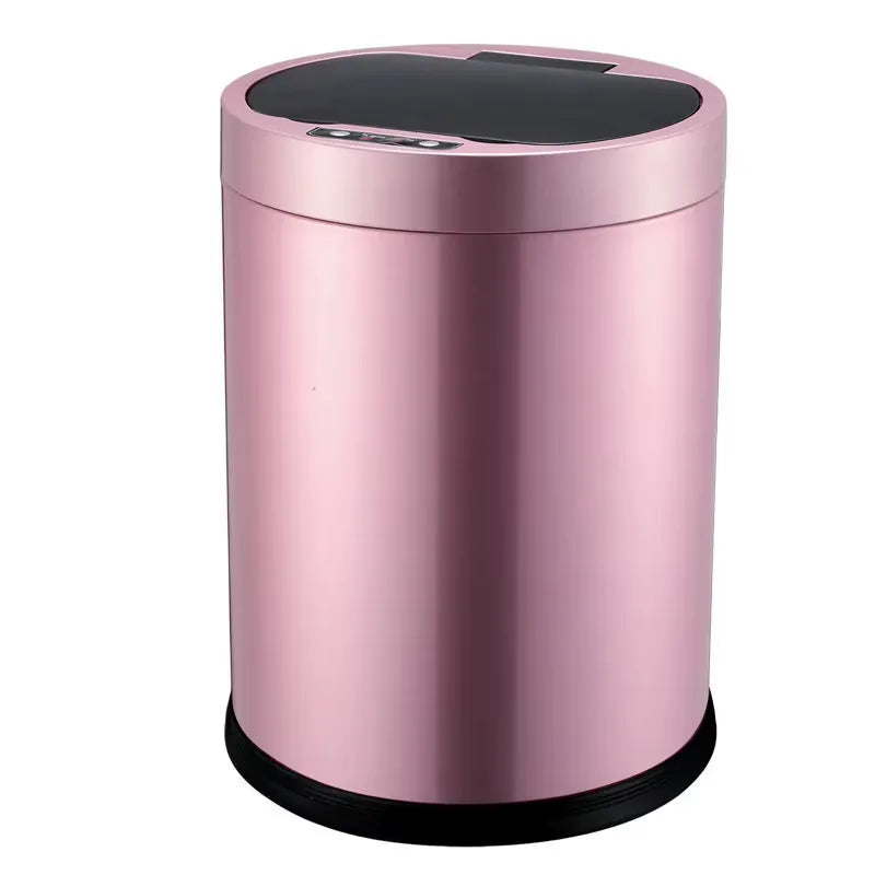 12L Automatic Smart Sensor Trash Can with Infrared Motion Detection, 360° Touch Sensor, 5-Second Auto Close, USB Rechargeable & Removable Inner Bucket