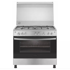 Frigidaire 5 Burners Gas Cooker, 90X60cm, FNGC90JGRSO - Stainless Steel