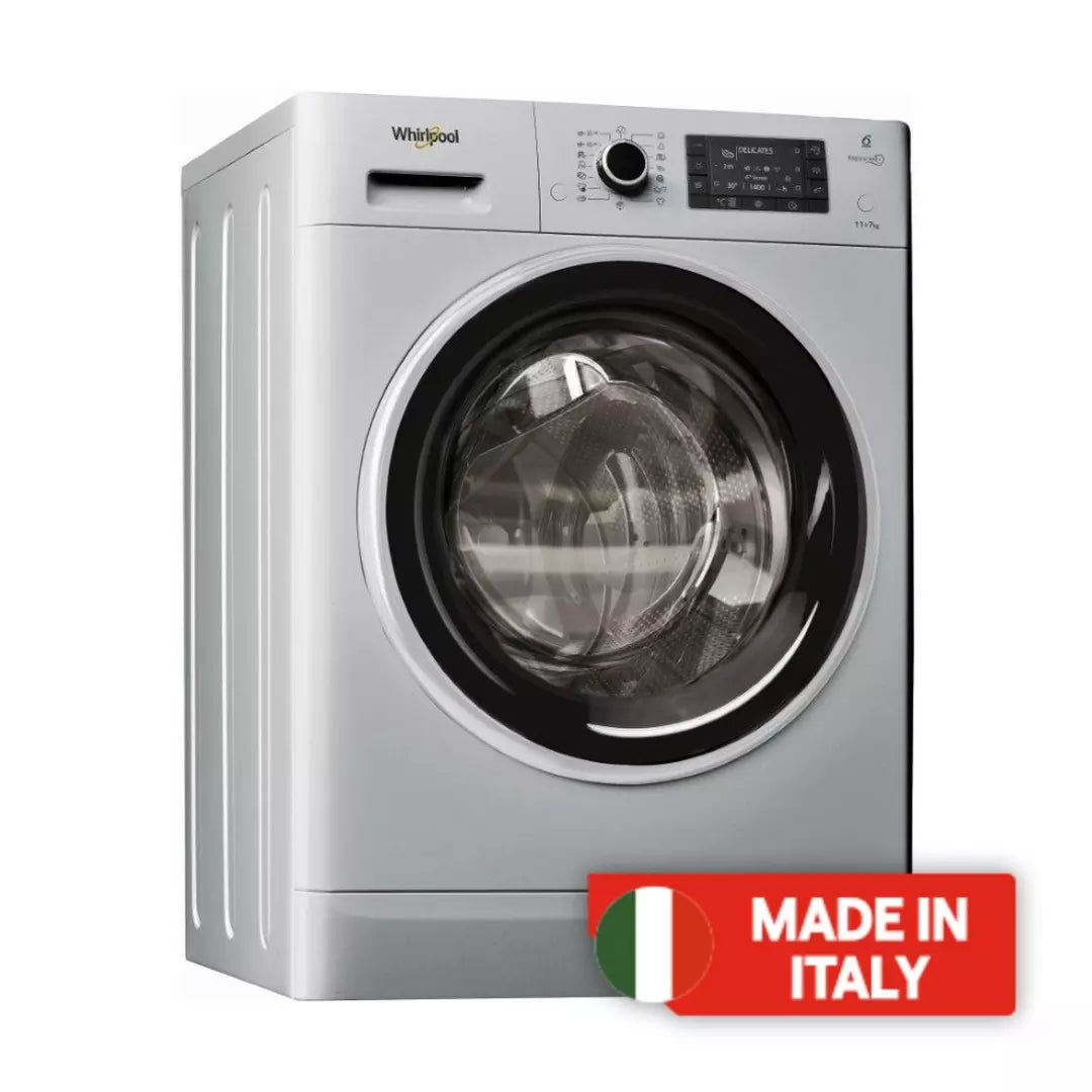 Whirlpool Front Load Washer Dryer 11 kg Washing Capacity and 7Kg Drying Capacity FWDD117168SBS - Silver