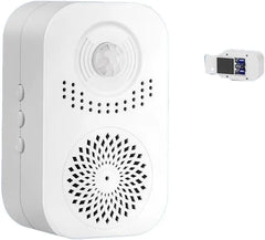 Motion Sensor Activated Voice Reminder Doorbell with Custom Recording, Automatic Welcome Announcements, Infrared Detection & USB/Battery Power Supply