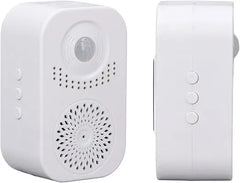 Motion Sensor Activated Voice Reminder Doorbell with Custom Recording, Automatic Welcome Announcements, Infrared Detection & USB/Battery Power Supply