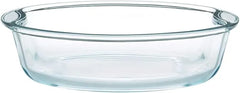 Borosil Round Glass Baking Dish 2.5 Litre Microwave Safe Oven Safe Transparent Heat Resistant Glass Cookware