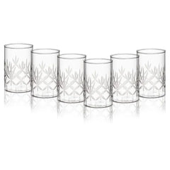 Borosil Meadow Vision Glass Set of 6 pcs - 350 ml |  Heat Resistant Borosil Glass Tumblers Microwave, Oven & Freezer