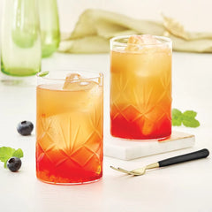 Borosil Meadow Vision Glass Tumbler Set of 6 - 295 ml | Scratch Resistant Borosil Glass Microwave Safe Freezer Proof Everyday Drinkware