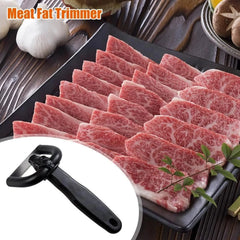 Professional Stainless Steel Meat Fat Trimmer & Silver Skin Remover Tool with Ergonomic Handle for Beef, Lamb, Pork, Ham, BBQ & Butcher Meat Preparation