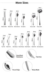 Hoff Mayer Elegant 84-Piece Stainless Steel Silver Flatware Set with Wooden Storage Box