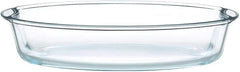 Borosil EasyGrip Oval Baking Dish 2.5L Borosilicate Glass Oven Safe Microwave Safe Scratch Resistant Clear Glass Bakeware