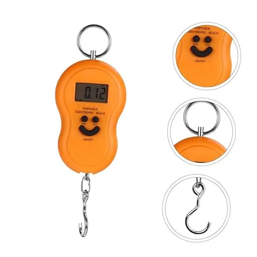 50Kg Portable Digital Hanging Luggage Scale with HD Backlit LCD Display, High Precision Sensor, Heavy-Duty Stainless Steel Hook, Tare Function, Weight Lock, Multi-Unit Conversion & Auto Power-Off Electronic Weight Scale