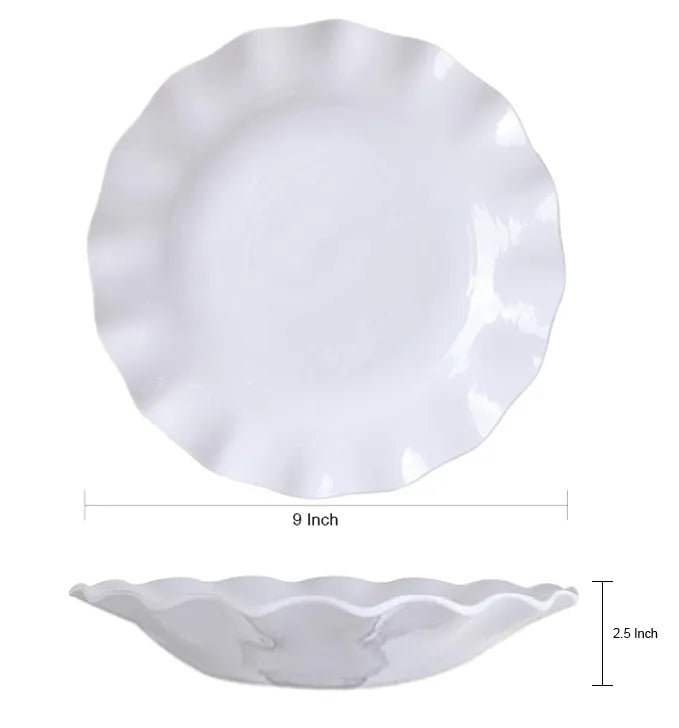 Opal Luxurious 12-Piece Glassware Dessert Plates Set