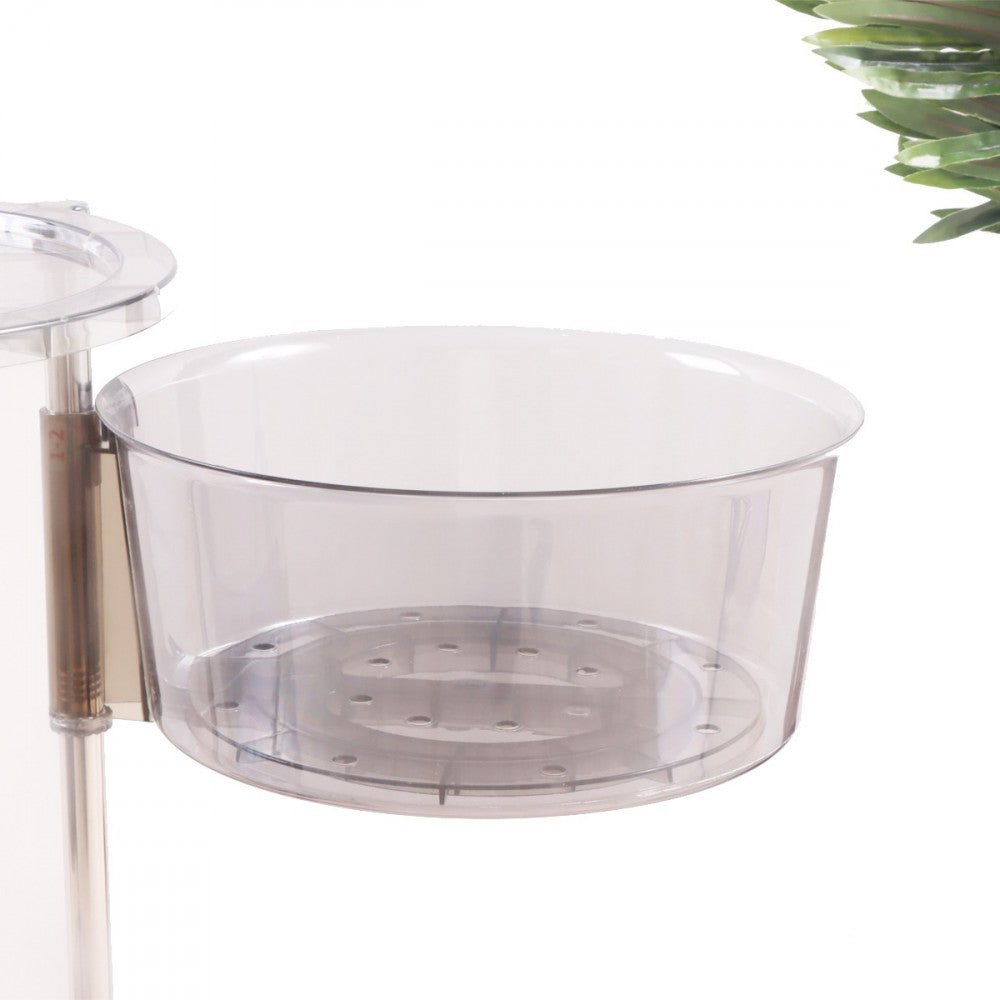 Transparent Multi Layer Rotating Storage Basket Rack with Removable Baskets