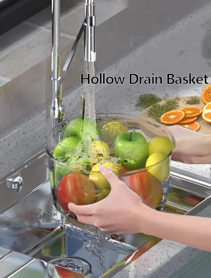 Transparent Multi Layer Rotating Storage Basket Rack with Removable Baskets